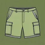 olive green cargo shorts image